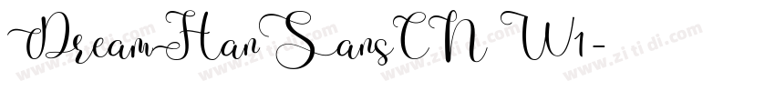 DreamHanSansCN W1字体转换